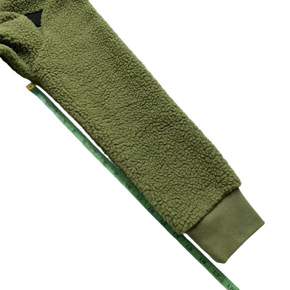 ZYIA ACTIVE Flying V Green Black Fleece Jacket Size Small Women Teddy Bear Fuzzy - Picture 12 of 12